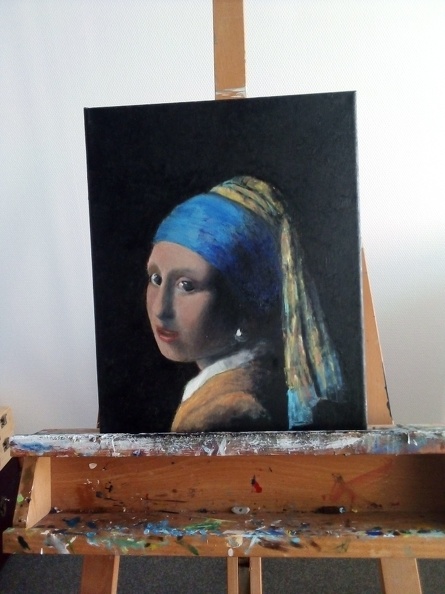 Danièle-La jeune fille à la perle Vermeer-copie d'après photo.jpg