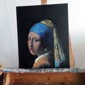 Danièle-La jeune fille à la perle Vermeer-copie d'après photo