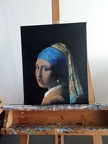 Danièle-La jeune fille à la perle Vermeer-copie d'après photo